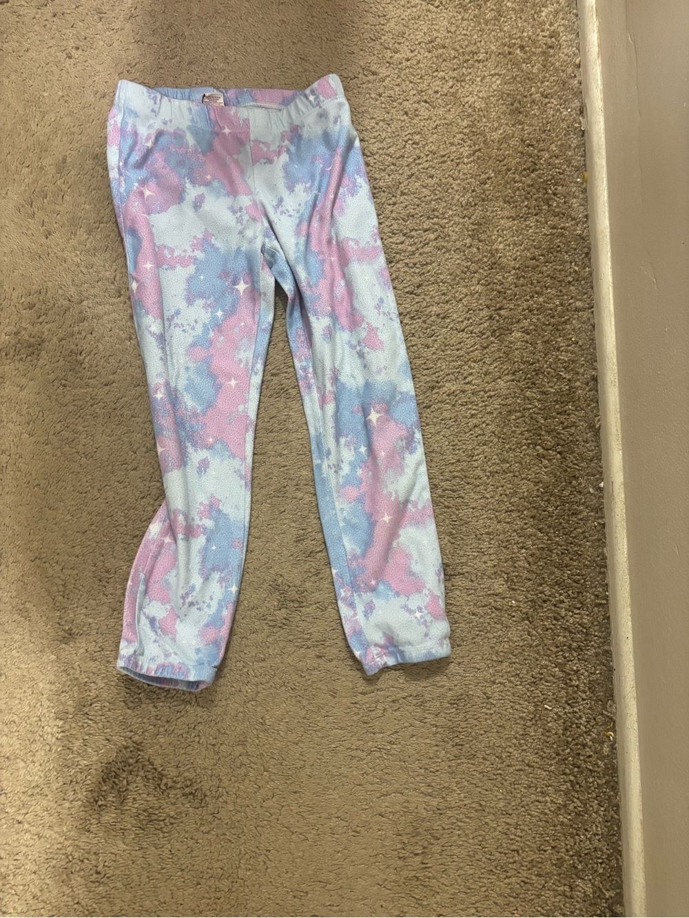 SO Pastel Tie-Dye Leggings — Pink & Light Blue
